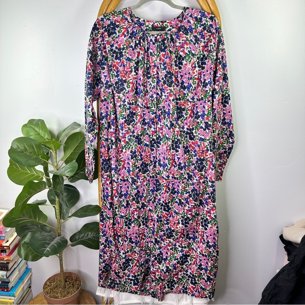 J. Crew Floral Dress sz M *missing belt*
